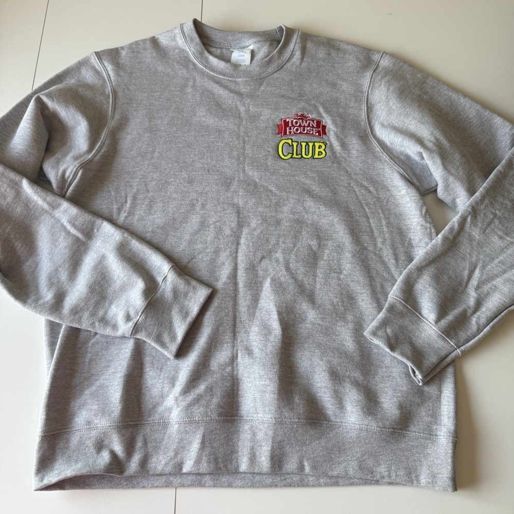 Town House Club Crewneck Sweatshirt Gray Unisex Size Medium